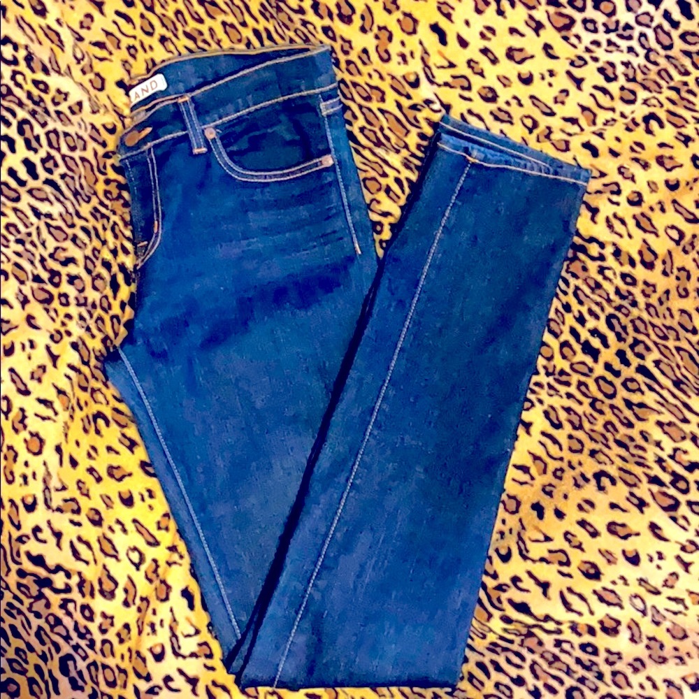 J Brand Low Rise Pencil Leg Jeans in Blue Ink